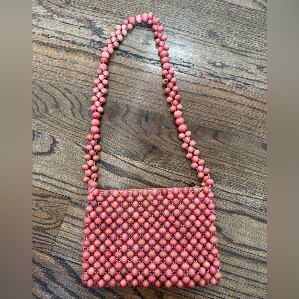 Vintage Walborg Pink Beaded Bag — Made in Japan, Mid‑Century